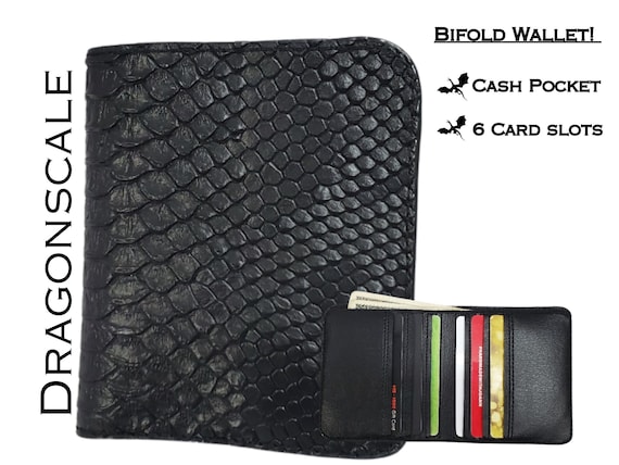 Dragon Scale, Snake skin Billfold wallet, Gift for DND