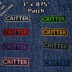 Critter Namnetikett Moral Patch Broderad Filt