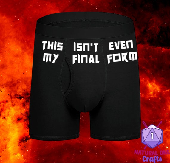 Final Form Nerdy Anime Underwear, Dirty and Dashing Boxers, Show Your Partner Your True Power Level, Sizes Available From Small-2XL