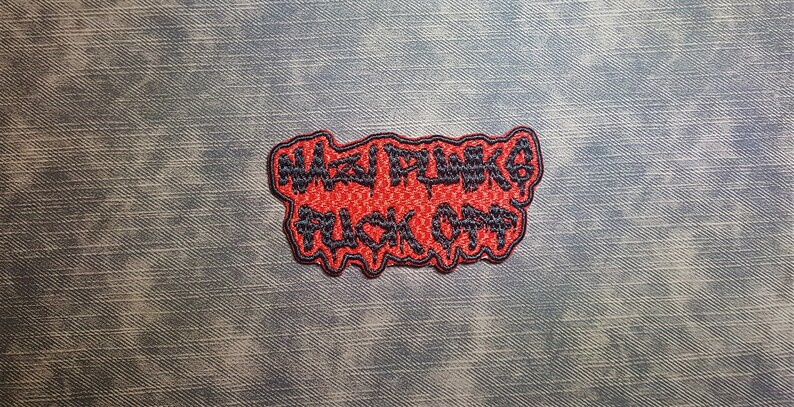 Protest Emblem Spray Paint Style Nazi Punks F Off Fully Embroidered Patch ACAB FTP BLM Perfect for Battle Jacket Battle Vest Patch