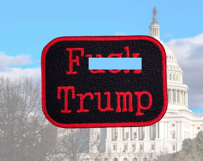F!&k Trump Election Political Patch, Kamala Harris 2024, Anti Fascist Patch