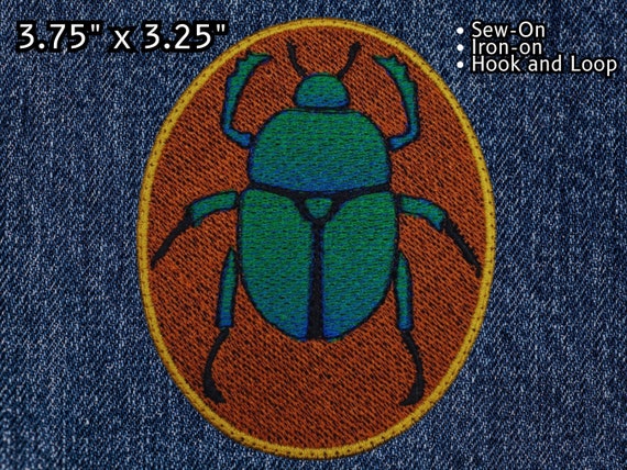 Beetle Patch - Embroidered Stag Beetle - Fun Insect Applique