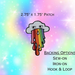 Cloud Vomiting Rainbow cute kawaii LGBTQ Pride Patch