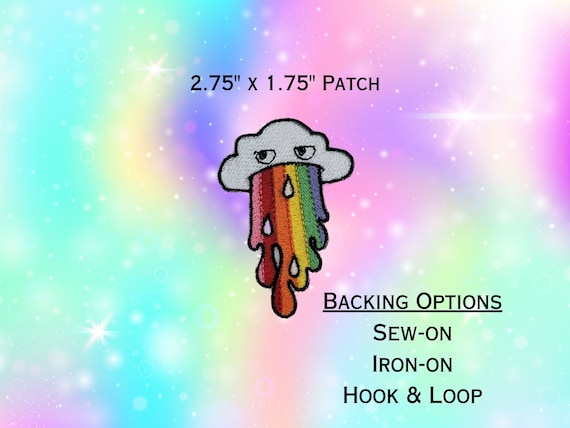 Cloud Vomiting Rainbow cute kawaii LGBTQ Pride Patch