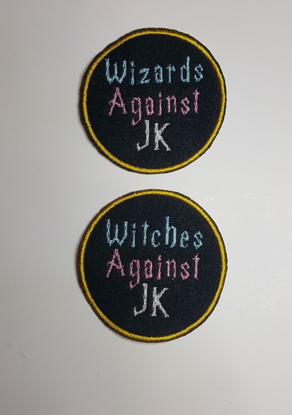 Witches/Wizards Against JK Patch Embroidered Trans Rights Badge Gay Pride Potter Fandom LGBTQ+ Representation