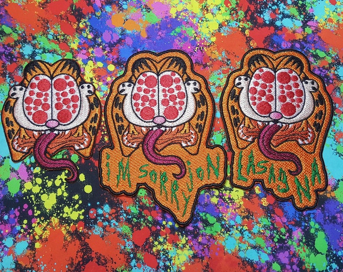 I'm Sorry Jon Patch, Comic Book Character Horror Badge, Evil Famous Cat Emblem, Orange Cat Eldritch Abomination Patches