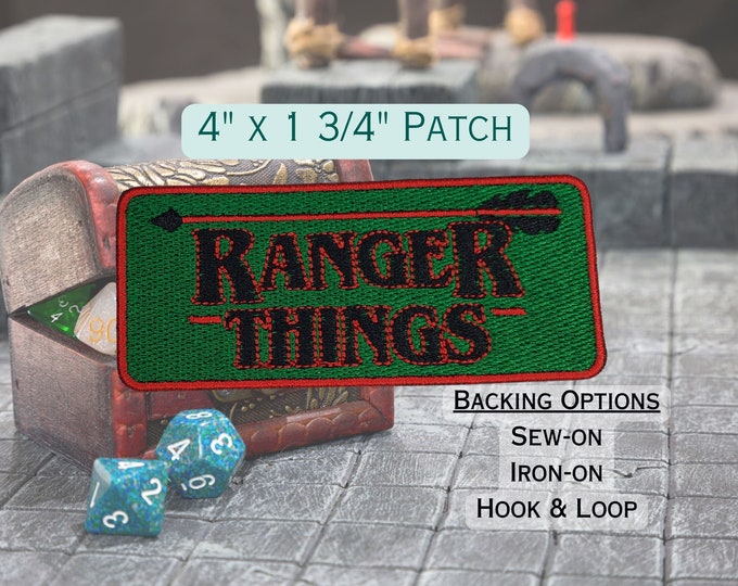 Ranger Stuff DnD Patch, Fully Embroidered TTRPG Emblem, Dungeons and Dragons Beast Master Badge, Perfect Gift for LARP