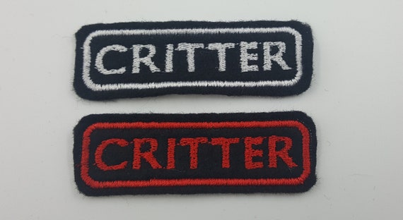 Critter Name Label Morale Patch Embroidered Felt