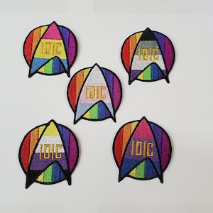 IDIC badge Fully Embroidered space Badge, Perfect Gift for LGBTQ+