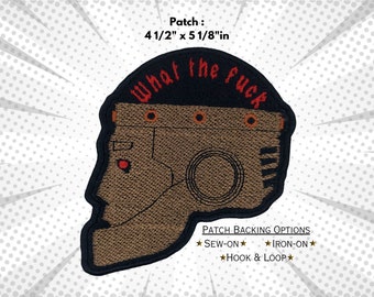 What the Fuck Robot Embroidered Patch Sci-Fi Superhero