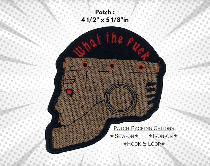 What the Fuck Robot Embroidered Patch Sci-Fi Superhero