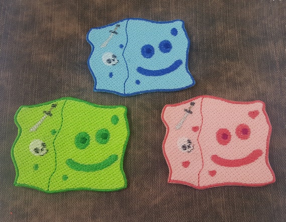 Smiley Dungeon Slime Patch, Green, Pink, or Blue Happy Ooze Patches, Dungeons and Dragons Monster Emblem, Chibi Dnd Creature, Kawaii Badge