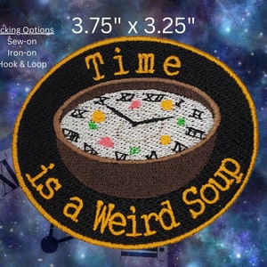 Geborduurde patch Time is a Weird Soup, DnD-badge