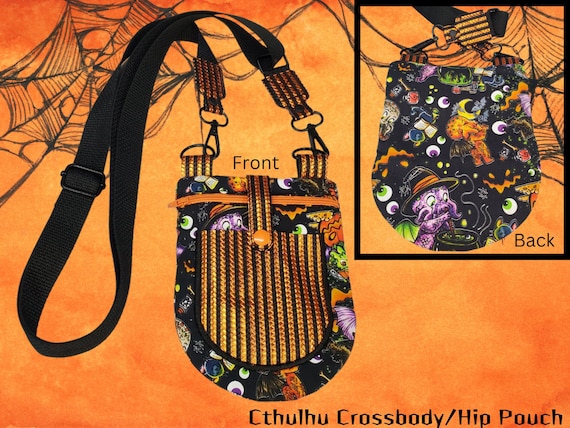 Adorable Cthulhu Crossbody Bag for Halloween Fun - Chibi Kawaii Hip Sling Purse