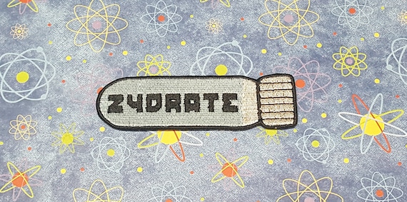 Zydrate Glow in the Dark Fully Embroidered Patch, Genetic Company Badge, Gothic Opera Label, Cult Hit Musical Halloween Patch