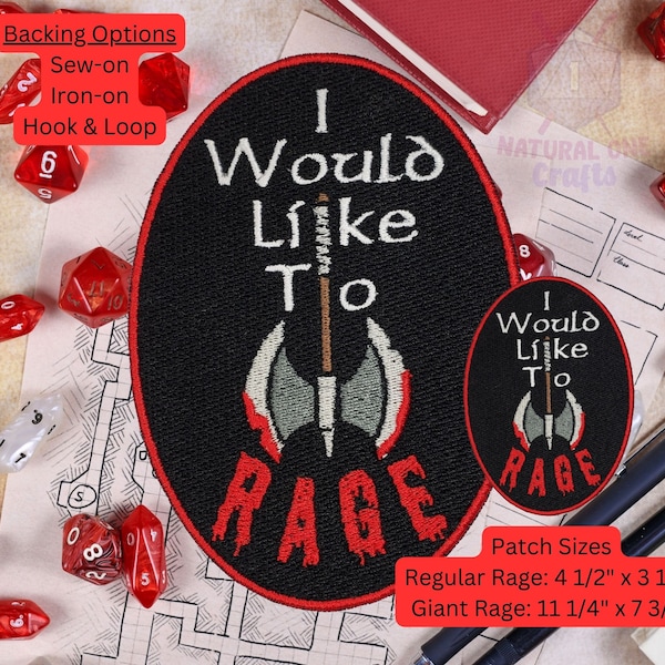 Parche bordado inspirado en CR, Bárbaro gigante, Cosplay