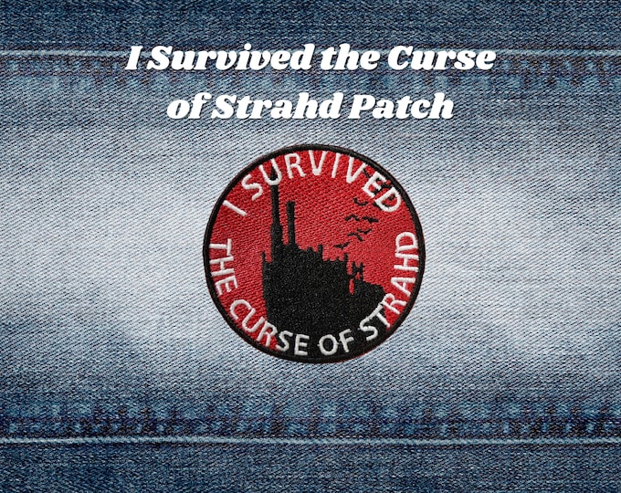 I Survived the Curse of Strahd Patch Fully Embroidered, Gothic Horror TTRPG Badge, Perfect for DnD Battle Jacket, Vest, or Dice Bag