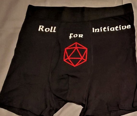 Roll for Initiative Nerdy Dice Underwear, Dirty and Dashing Boxers, Geeky  Boxer Briefs Dungeons and Dragons, Sizes Available From Small-2xl -   Canada