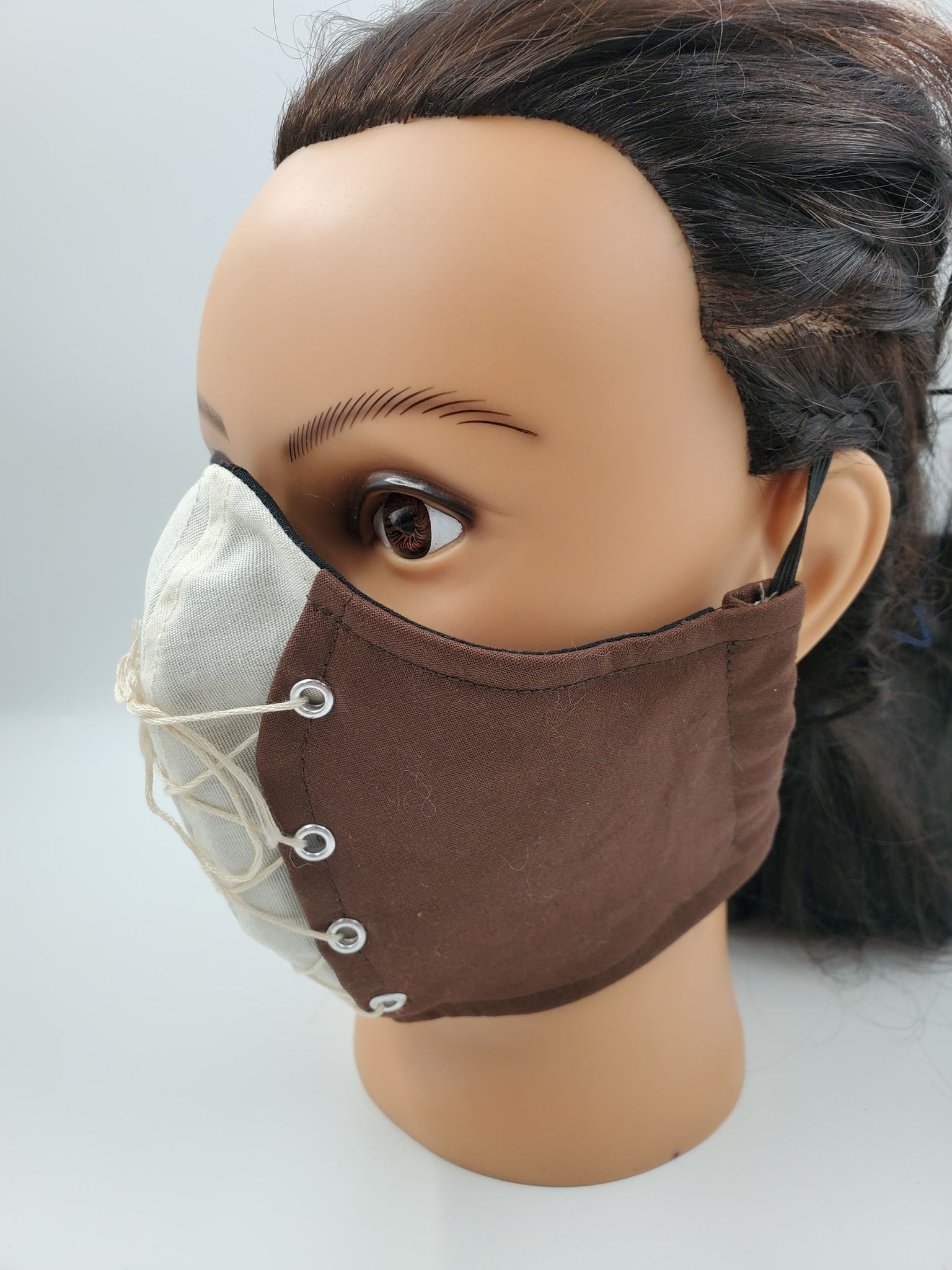Brown Medieval Bodice Face Mask Perfect for Renaissance Etsy