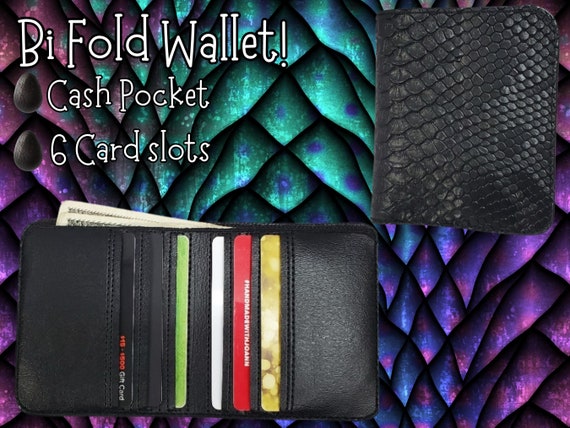 Dragon Scale, Snake skin Billfold wallet, Gift for DND