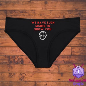 We Have Such Sights Horror Movie Underwear, Gothic Dainty & Dangerous Panties, Great Halloween Lingerie, Multiple Sizes Available Small-2XL