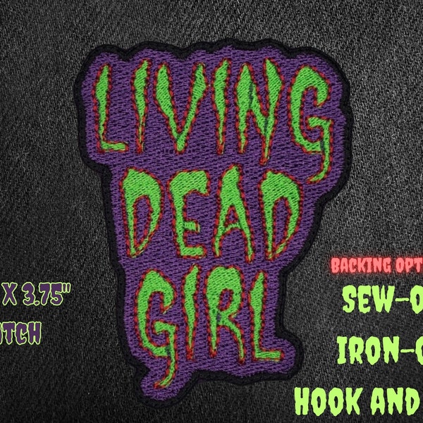 Living Dead Girl Patch, Morale Patch, Gothic vibes, Metal patch