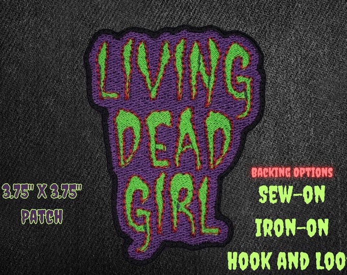 Living Dead Girl Patch, Morale Patch, Gothic vibes, Metal patch