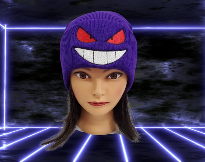 Ghosty Guy beanie, Anime hat, Monster Beanie, Skull Cap for poke Fan