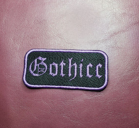 Gothicc Fully Embroidered Patch, Perfect Gift for Big Tiddy Goth GF, 2020 Meme, Hentai Ahegao Label, Spooky Butt Badge