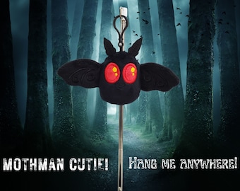 Mothman Cryptid Cutie Dangle, Eldritch Horror Buddy, Evil friend, DND Monster