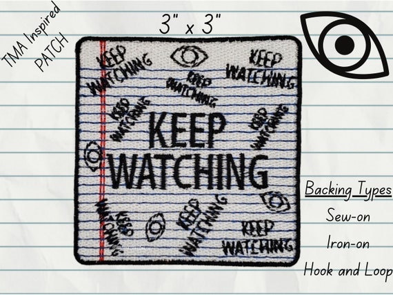 TMA Keep Watching, Fully Embroidered Horror Podcast Patches, MAG Cosplay, TMA Eldritch Patches