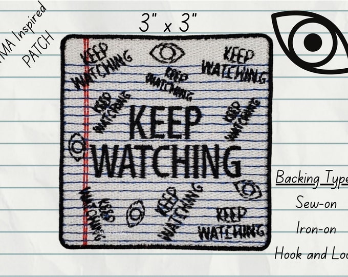 TMA Keep Watching, Fully Embroidered Horror Podcast Patches, MAG Cosplay, TMA Eldritch Patches