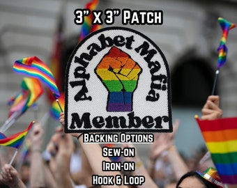 Alphabet Mafia Fully Embroidered Patch, LGBTQ+ Pride Anarchy, Gay Agenda