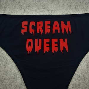 Scream Queen Horror Movie Underwear, Gothic Dainty & Dangerous Panties, Perfect Halloween Lingerie, Multiple Sizes Available From Small-3XL