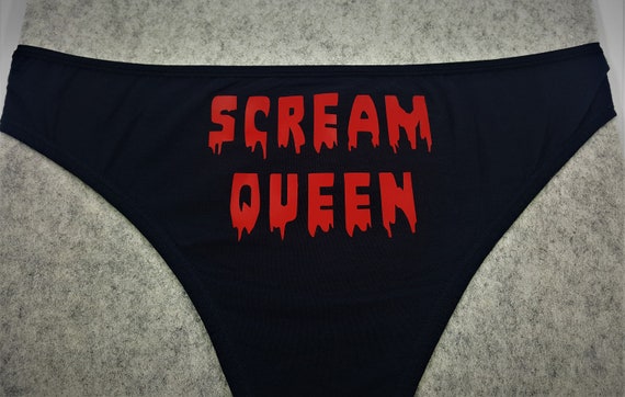 Scream Queen Horror Movie Underwear, Gothic Dainty & Dangerous Panties, Perfect Halloween Lingerie, Multiple Sizes Available From Small-3XL