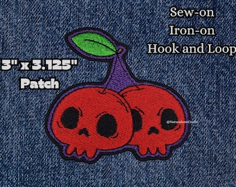 Cherry Skulls patch, Rockabilly Morale patch, Cherrybomb