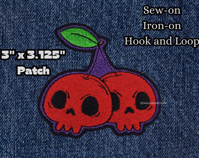 Cherry Skulls patch, Rockabilly Morale patch, Cherrybomb