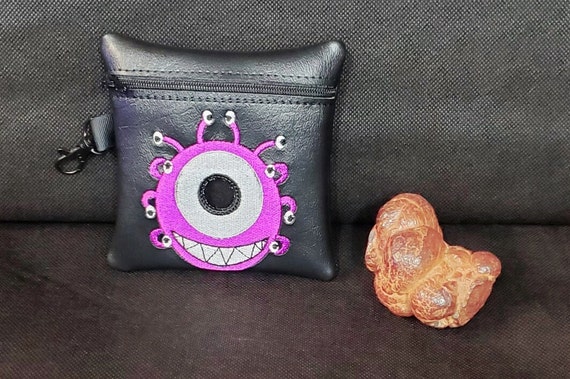 BMHolder Dog Poop Bag Zipper Pouch, Dungeons and Dragons Pet Accessory, Eye Tyrant Carrying Case, D&D Themed Gift for Animal Lover