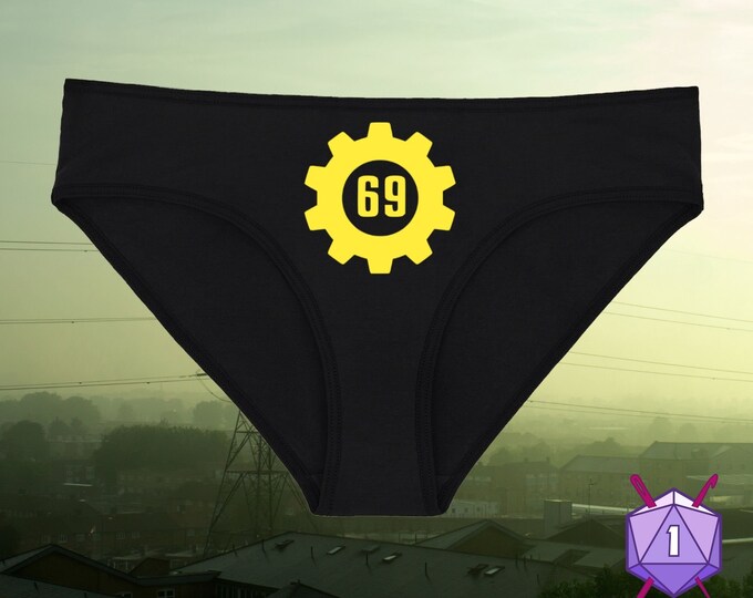 Vault 69 Video Game Underwear, Nerdy Dainty & Dangerous Panties, Nuclear Apocalypse Lingerie, Multiple Sizes Available Small-2XL