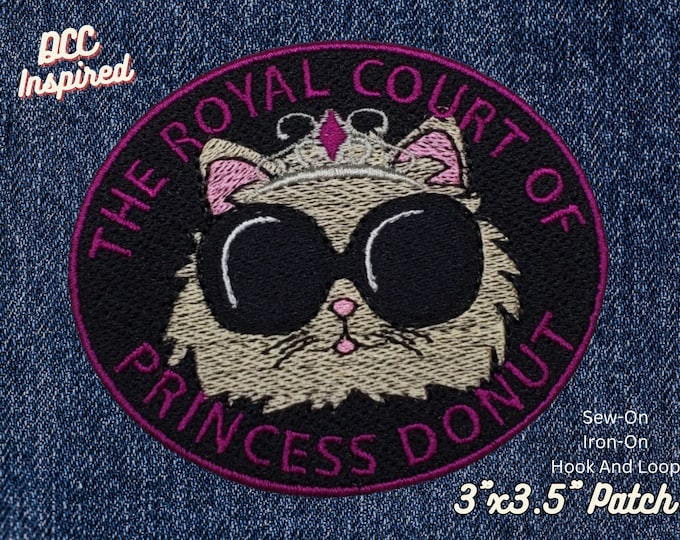 Adorable Fantasy Royal Cat Patch, DCC-Inspired Patch, Dungeon Crawling Cat Royalty Patch, LitRPG-Inspired Patch