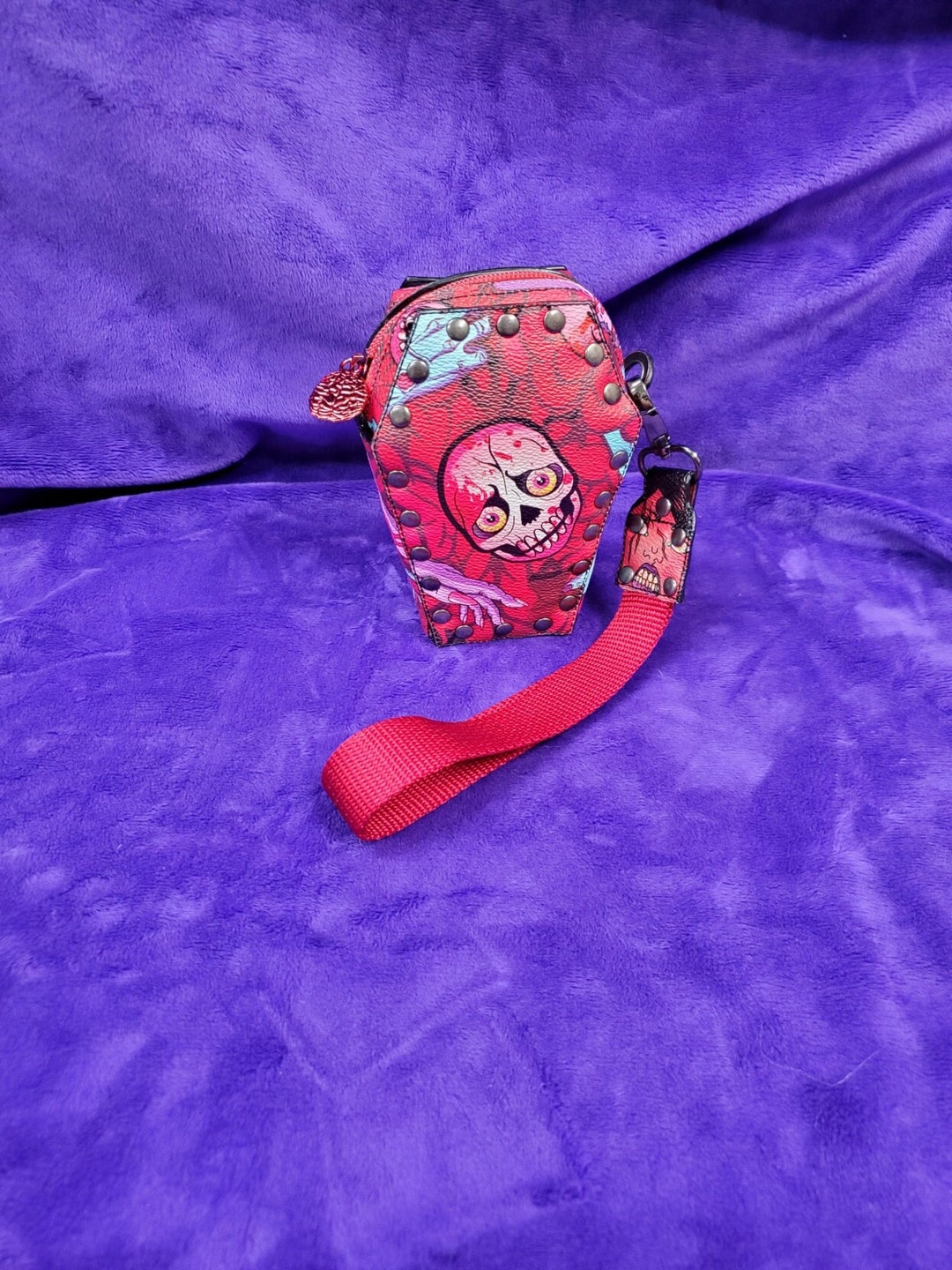 Corpse Brain Coffin Wristlet Bag Zombie Core Purse Riveted Etsy