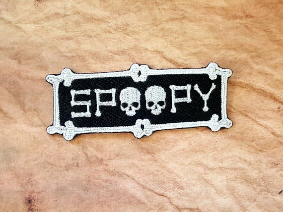 Spoopy Skull Patch, Creepy Witch Emblem, Halloween Skeleton Badge, Cute Undead Icon, Perfect Gift for Goths and Spooky/Spoopy People