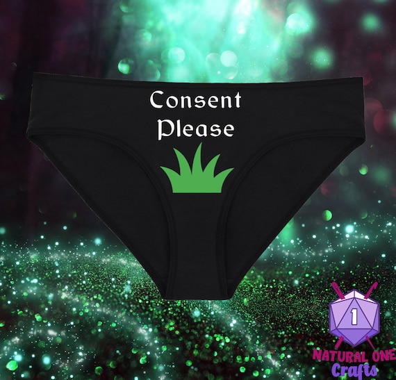 Consent Please CR Nerdy Underwear, Dainty & Dangerous Panties, DnD Show Perfect for Geeky Critter, Sizes Available From Small-2XL