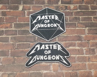 Master of Dungeons Patch, Fully Embroidered DnD Emblem, Metal-Inspired TTRPG Badge, Perfect Gift for Nerd