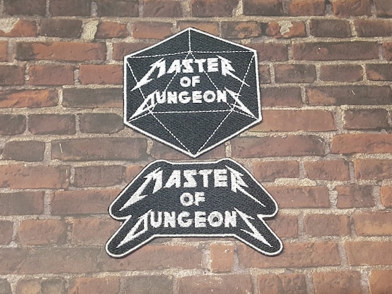 Master of Dungeons Patch, Fully Embroidered DnD Emblem, Metal-Inspired TTRPG Badge, Perfect Gift for Nerd