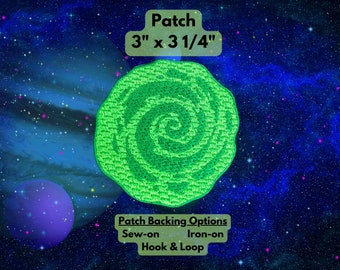 Funny Adult Cartoon Portal Patch, Sci-Fi Video Animated Series Emblems, Morale Patch Sew On, Iron On, Hook and Loop, 100% Embroidery