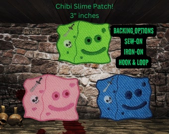 Chibi Dnd Slime Patch, Embroidered Felt Badge, Dungeons and Dragons Emblem