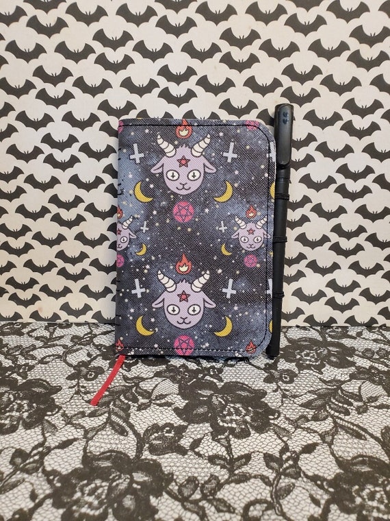 Chibi Baphomet  Journal, Miniature Composition Witchy Spells Notebook, Mini Comp Pocket Notepad