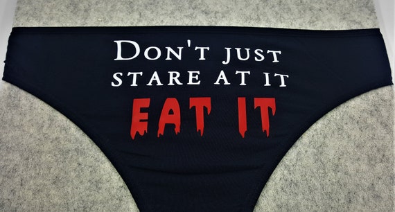 Eat It Horror Movie Underwear, Gothic Dainty & Dangerous Panties, Perfect Halloween Lingerie, Multiple Sizes Available From Small-2XL