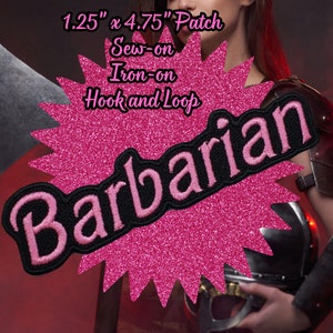 Barbarian D&D Patch, Fully Embroidered TTRPG Emblem, Dungeons and Dragons Meme Badge, Perfect Gift for Fabulous Fighters